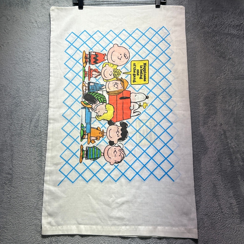 70s Charlie Brown Peanuts Snoopy Schulz One Of The Gang Twin Bedding Set Vintage - Picture 6 of 7